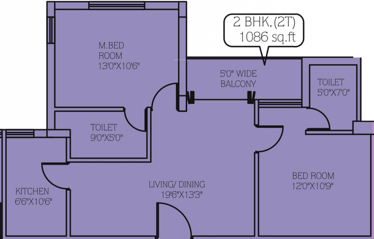 Daffodil La Bella Vista (2BHK+2T (1,086 sq ft) 1086 sq ft) Daffodil La Bella Vista (2BHK+2T (1,086 sq ft) 1086 sq ft)