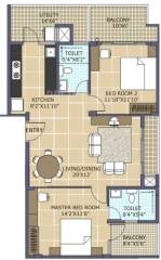 Prasiddhi Ascent (2BHK+2T (1,321 sq ft) 1321 sq ft)