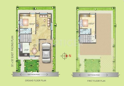 Janani Realtors AVS Residency Floor Plan (2BHK+2T)