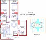 Santhi Hill View (3BHK+3T (1,400 sq ft) + Pooja Room 1400 sq ft)