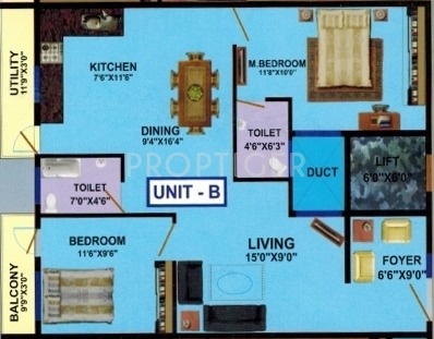 Sannidi Indo Nest (2BHK+2T (1,079 sq ft) 1079 sq ft)