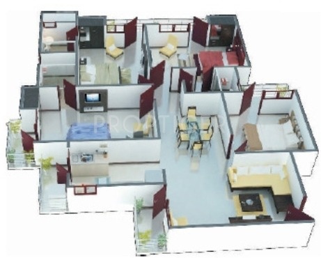 Proview Officer City (4BHK+4T (1,897 sq ft) 1897 sq ft)