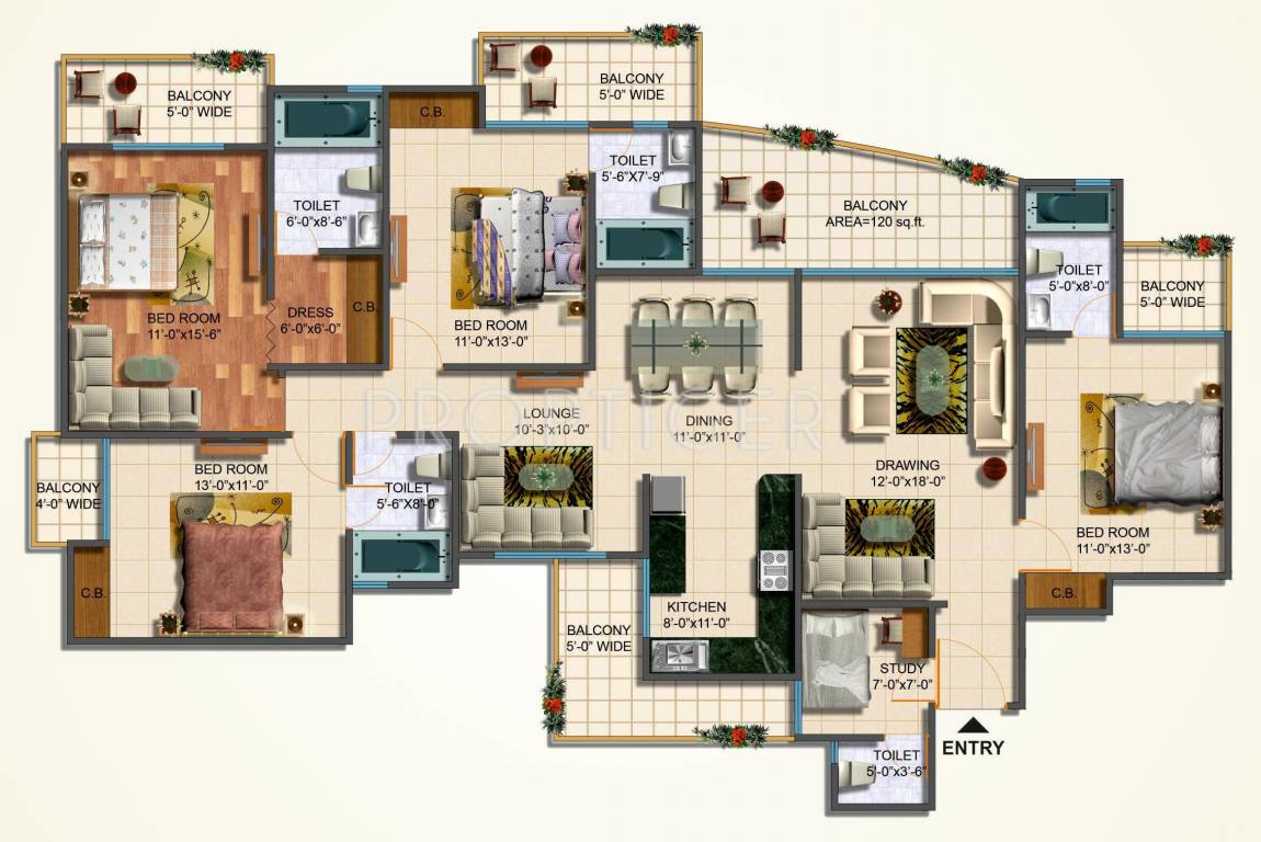 JM Aroma (4BHK+5T (2,550 sq ft) Study Room 2550 sq ft) JM Aroma (4BHK+5T (2,550 sq ft) Study Room 2550 sq ft)