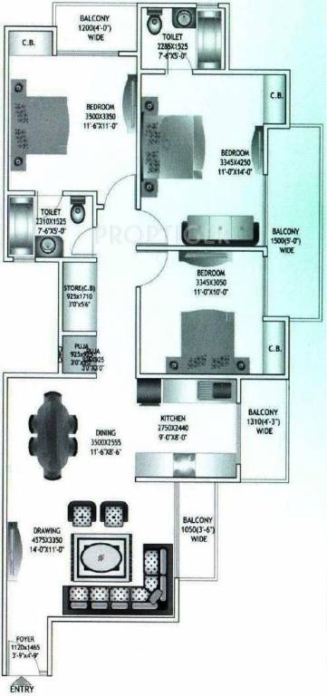JM Orchid (3BHK+2T (1,472 sq ft) 1472 sq ft) JM Orchid (3BHK+2T (1,472 sq ft) 1472 sq ft)
