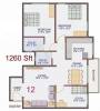 Suraksha Sunflower (2BHK+2T (1,260 sq ft)   Study Room 1260 sq ft)