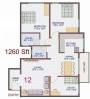 Suraksha Sunflower (2BHK+2T (1,260 sq ft)   Study Room 1260 sq ft)