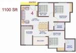 Suraksha Sunflower (3BHK+2T (1,100 sq ft) 1100 sq ft)