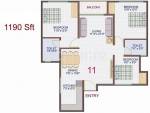 Suraksha Sunflower (3BHK+2T (1,190 sq ft) 1190 sq ft)