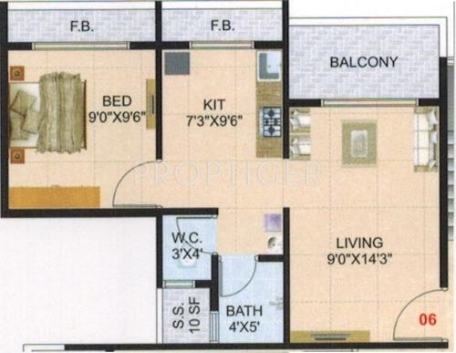 Home Shree Home (1BHK+1T (665 sq ft) 665 sq ft)