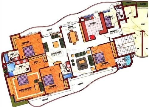 Eldeco The Klasse (4BHK+5T (3,580 sq ft) + Servant Room 3580 sq ft)