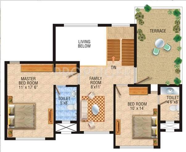 Ashapura Autumn Glow Floor Plan (3BHK+3T)