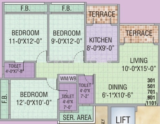 Mahaavir Mannat (3BHK+3T (1,460 sq ft) 1460 sq ft)