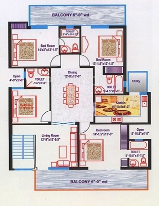 Mittal Cosmos Executive (4BHK+4T (1,725 sq ft) 1725 sq ft)