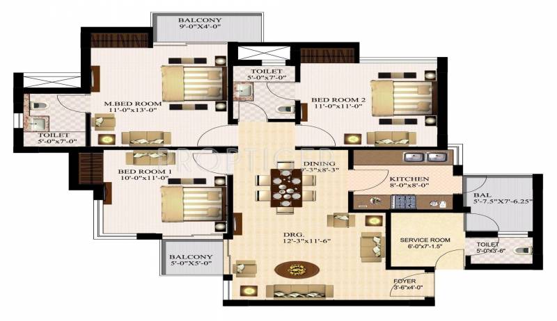1400 sq ft 3 bhk floor plan image urbtech india xaviers 1400 sq ft 3 bhk floor plan image urbtech india xaviers
