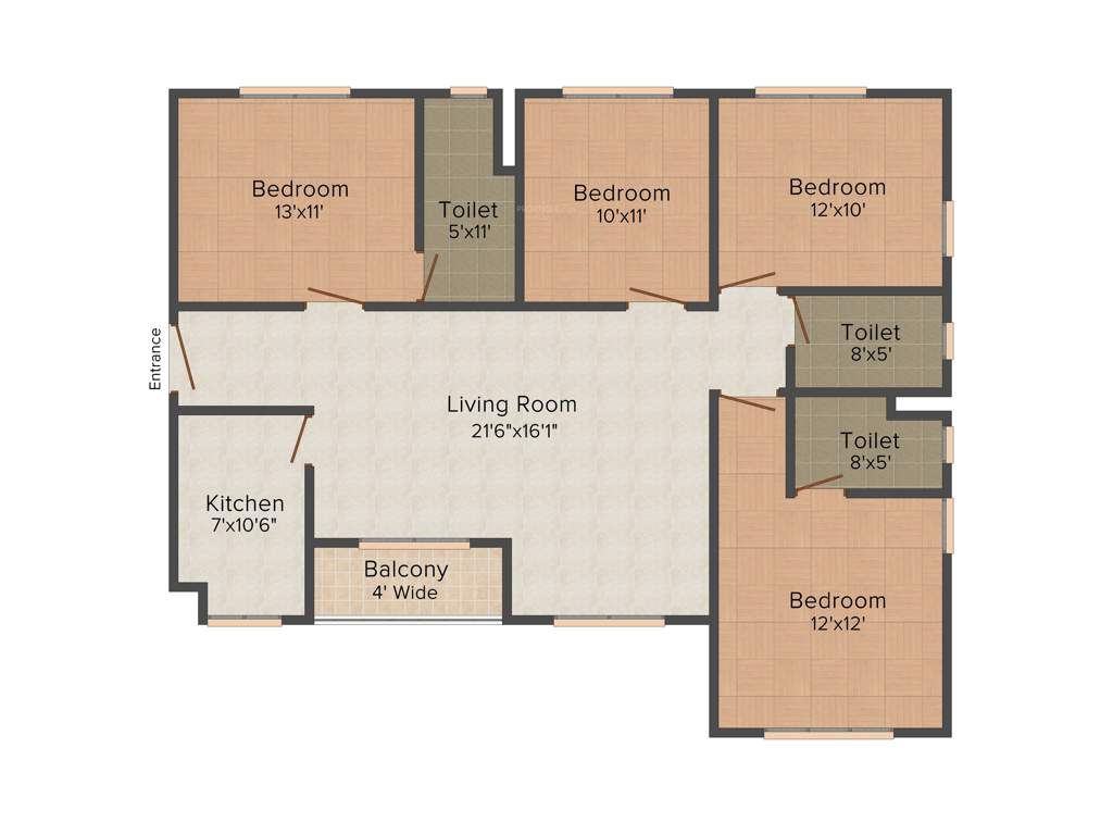 Oswal Orchard County (4BHK+3T (1,817 sq ft) 1817 sq ft)
