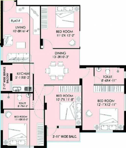 Greenfield Ambience (4BHK+2T (1,494 sq ft) 1494 sq ft) Greenfield Ambience (4BHK+2T (1,494 sq ft) 1494 sq ft)
