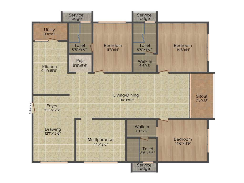 My Home Bhooja (3BHK+3T (2,680 sq ft) + Pooja Room 2680 sq ft)