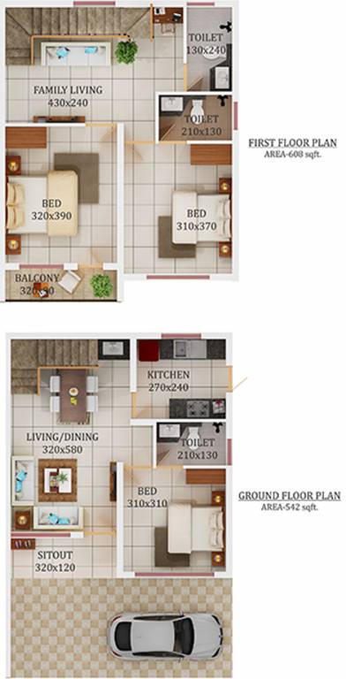 Accord Ferry Bay (3BHK+3T (1,327 sq ft) 1327 sq ft)