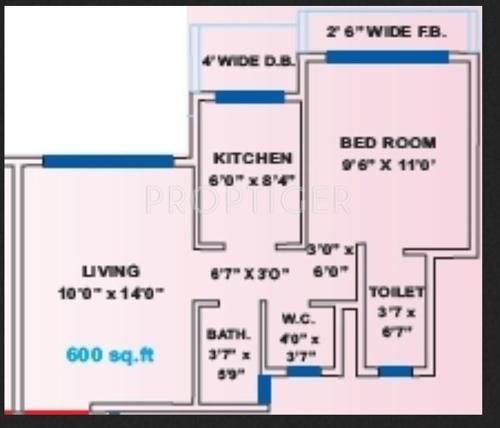Mpatankar Shramik Residency (1BHK+2T (600 sq ft) 600 sq ft)