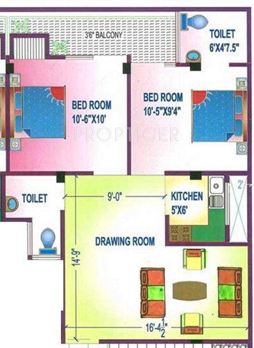 Adarsh Adarsh Apartment 8 (2BHK+2T (850 sq ft) 850 sq ft)