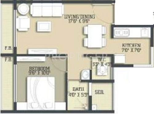 Kaamdhenu Sai Nakshatra (1BHK+1T (685 sq ft) 685 sq ft)