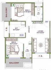 Platinum Regalia (2BHK+2T (1,010 sq ft) 1010 sq ft)