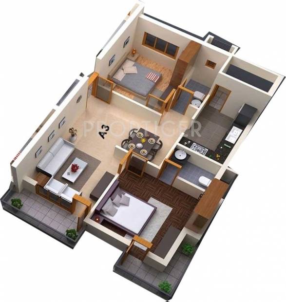 Potential The Edge (2BHK+2T (1,110 sq ft) 1110 sq ft)