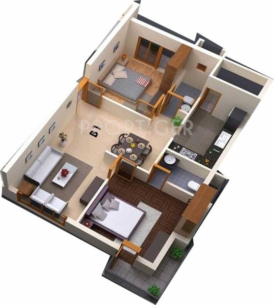 Potential The Edge (2BHK+2T (1,119 sq ft) 1119 sq ft)