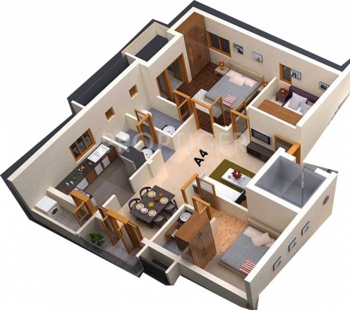 Potential The Edge (3BHK+3T (1,242 sq ft) 1242 sq ft)