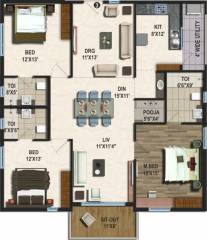 Vajra Jasmine County (3BHK+3T (1,890 sq ft) + Pooja Room 1890 sq ft) Vajra Jasmine County (3BHK+3T (1,890 sq ft) + Pooja Room 1890 sq ft)