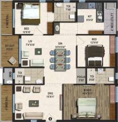 Vajra Jasmine County (3BHK+3T (1,800 sq ft) + Pooja Room 1800 sq ft) Vajra Jasmine County (3BHK+3T (1,800 sq ft) + Pooja Room 1800 sq ft)