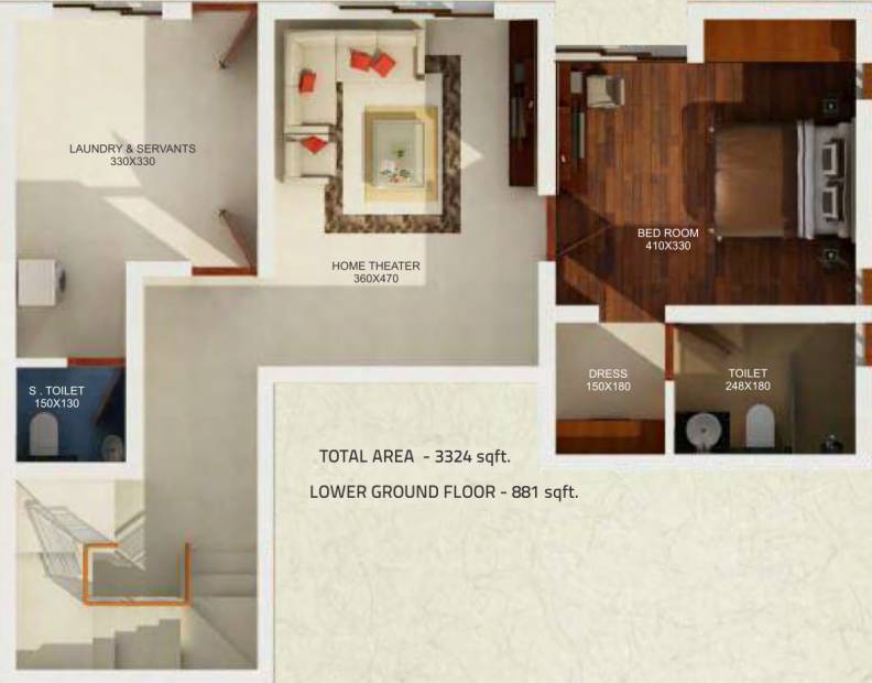 Elite Gardenia Hills (4BHK+4T (3,324 sq ft) + Pooja Room 3324 sq ft)
