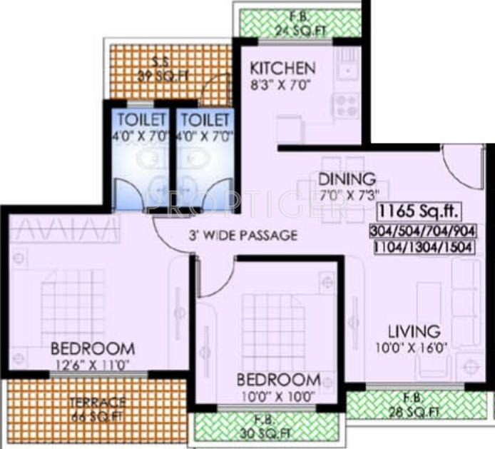 MK Dev Imperial (2BHK+2T (1,165 sq ft) 1165 sq ft) MK Dev Imperial (2BHK+2T (1,165 sq ft) 1165 sq ft)