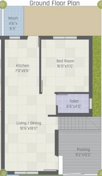 Akshar Pavilion Villa (3BHK+3T (1,300 sq ft) + Pooja Room 1300 sq ft)