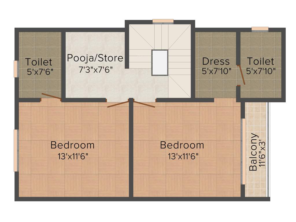 Akshar Pavilion Villa (4BHK+4T (1,750 sq ft) + Pooja Room 1750 sq ft)
