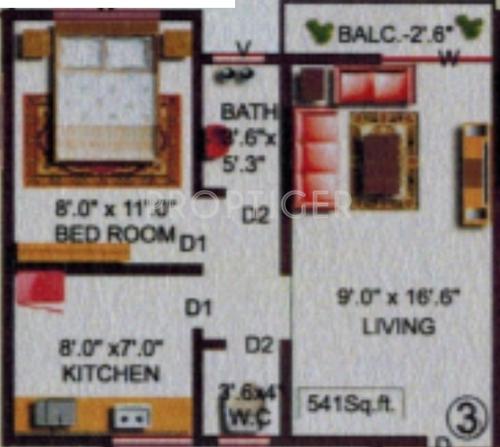 Shiv Saileela Residency (1BHK+1T (700 sq ft) 700 sq ft)