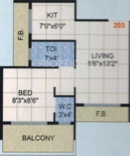 Raj Sai Vihar (1BHK+1T (640 sq ft) 640 sq ft)