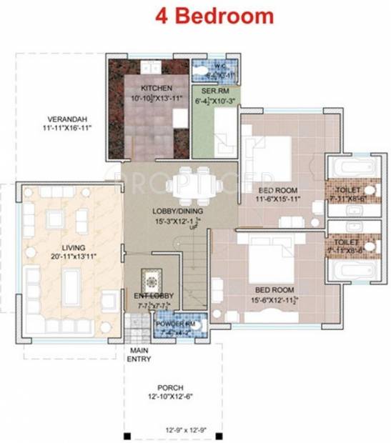 Mittals Royale Orchards (4BHK+4T (3,000 sq ft)   Servant Room 3000 sq ft)