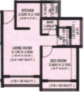 Krishna Enclave (1BHK+1T (652 sq ft) 652 sq ft)