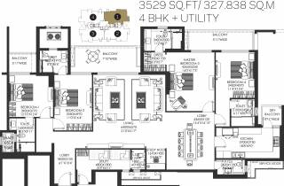 DLF The Crest (4BHK+4T (3,529 sq ft)   Study Room 3529 sq ft) DLF The Crest (4BHK+4T (3,529 sq ft)   Study Room 3529 sq ft)
