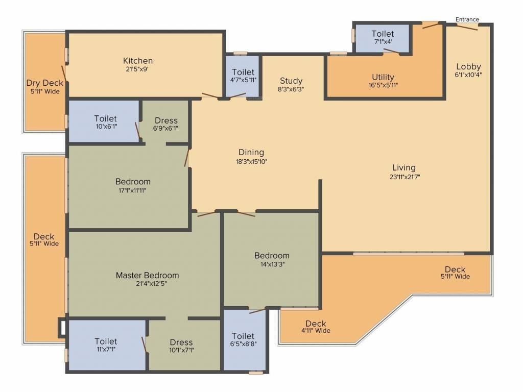 DLF The Crest (3BHK+3T (3,518 sq ft) 3518 sq ft) DLF The Crest (3BHK+3T (3,518 sq ft) 3518 sq ft)