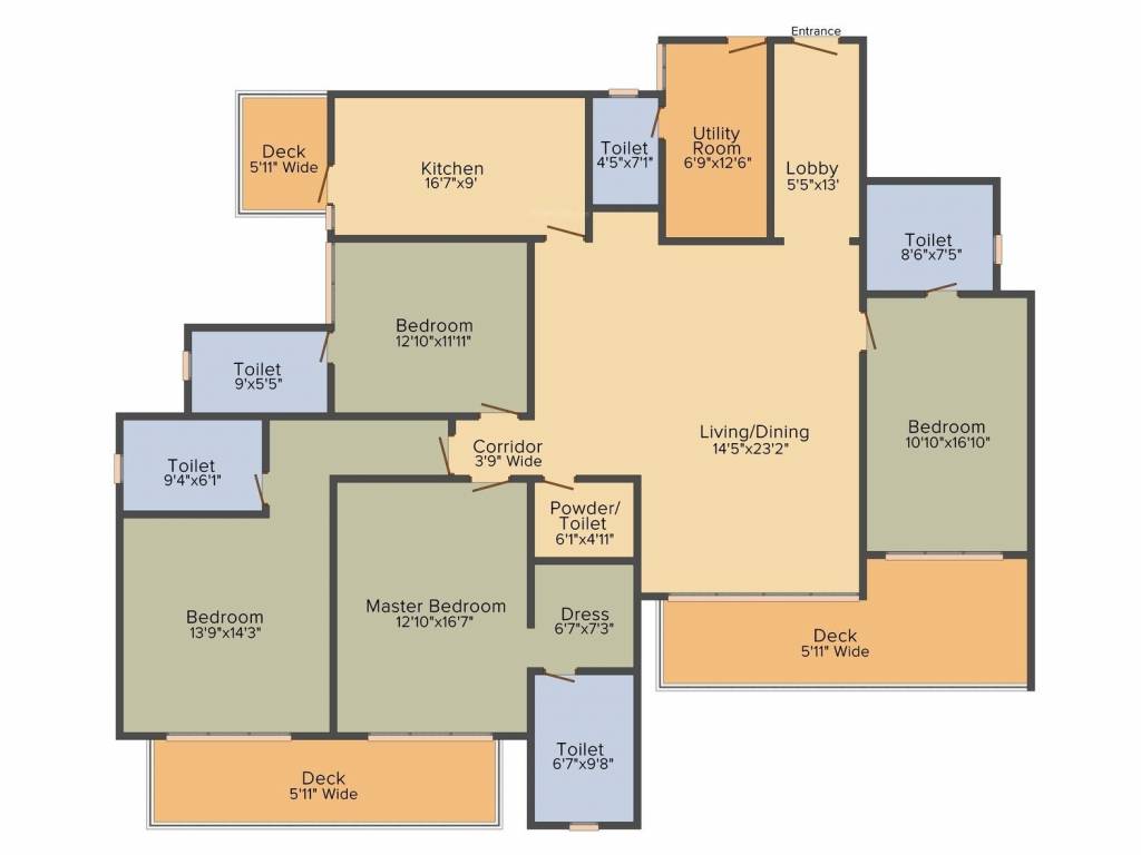 DLF The Crest (4BHK+4T (3,088 sq ft) 3088 sq ft) DLF The Crest (4BHK+4T (3,088 sq ft) 3088 sq ft)