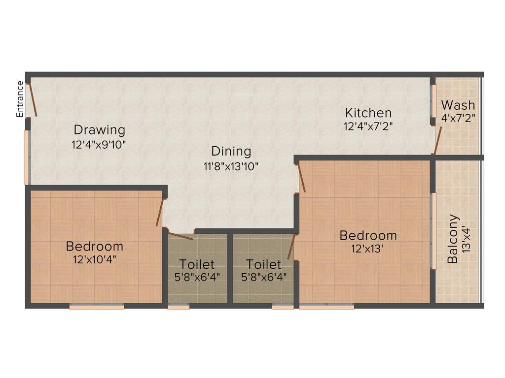 Raghavendra Ri Elegance (2BHK+2T (1,250 sq ft) 1250 sq ft)