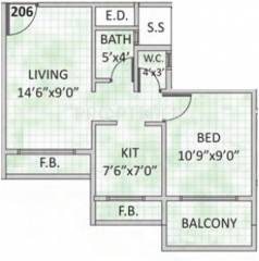 Platinum Aura (1BHK+1T (650 sq ft) 650 sq ft) Platinum Aura (1BHK+1T (650 sq ft) 650 sq ft)