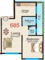 Sapphire Springs (1BHK+1T (685 sq ft) 685 sq ft) Sapphire Springs (1BHK+1T (685 sq ft) 685 sq ft)
