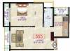 Sapphire Crest (1BHK+1T (555 sq ft) 555 sq ft)
