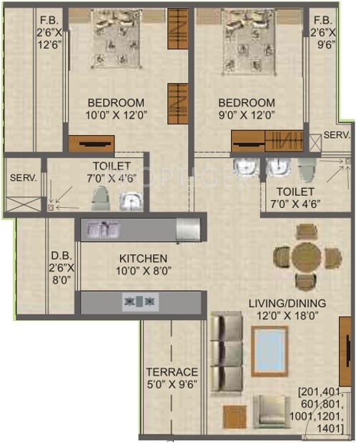 Kamdhenu Lifespaces Aura (2BHK+2T (1,075 sq ft) 1075 sq ft) Kamdhenu Lifespaces Aura (2BHK+2T (1,075 sq ft) 1075 sq ft)