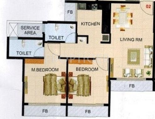 Ronak Residency (2BHK+2T (953 sq ft) 953 sq ft)