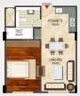 KM Zinnia (1BHK+1T (775 sq ft) 775 sq ft)