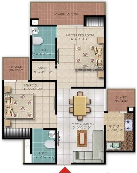 Galaxy Royale (2BHK+2T (1,060 sq ft) 1060 sq ft) Galaxy Royale (2BHK+2T (1,060 sq ft) 1060 sq ft)